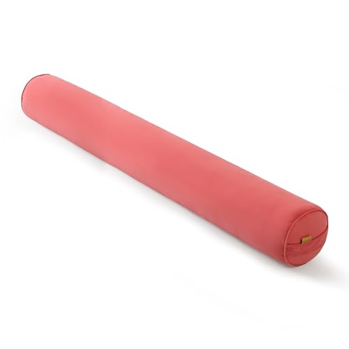 Body Pillow for Adults, Coral Peach, 59" x 7.87" | Long Round Pillow, Big Cylindrical, Full Bolster, For Side Sleepers - color: Coral Peach, size: 59"*7.87"