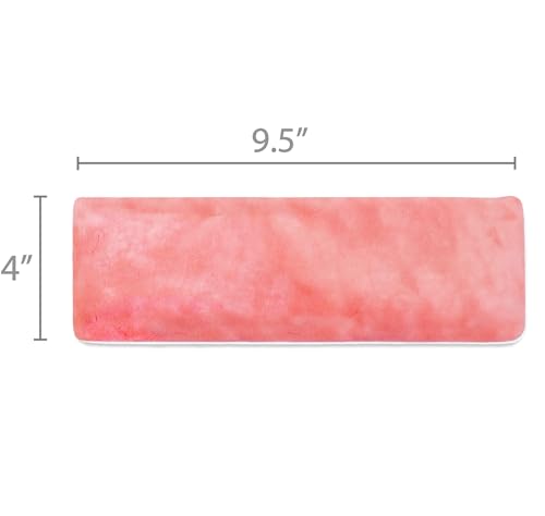 Eurow Luxe Himalayan Salt Eye Pillow Mask, Microwavable & Freezable Warm or Cold Compress for Relaxation, Headaches, Puffiness, Stress Relief, Sleep Support & Eye Strain, Pink