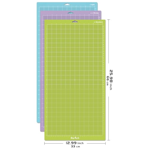 ReArt Cutting Mat 12x24 3 Pack Cricket Mat Strong Standard Light Cut Mat - color: Variety 3P 12x24