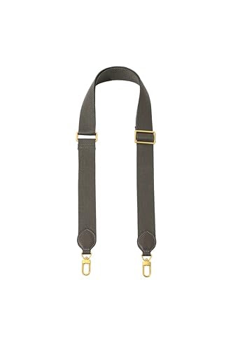 Solid Color Canvas Purse Strap Handbag Strap Adjustable Replacement Cross Bands - color: Grayish Black