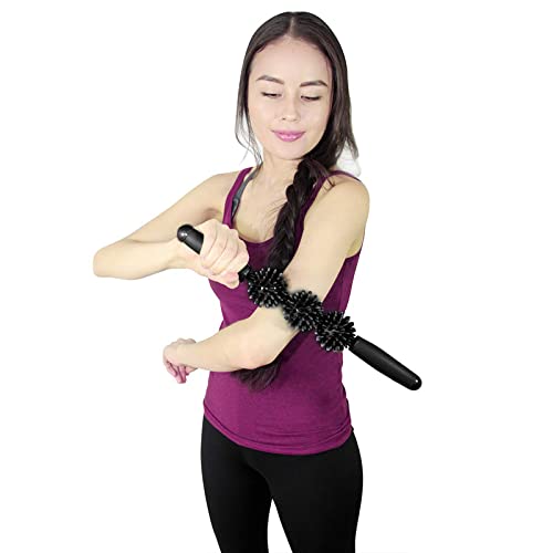 Coolife Fascia Muscle Roller, Cellulite Massager, Fascia Roller Stick - color: Black