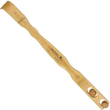 BambooMN 17 Inch Bamboo Wooden Back Scratcher Smooth Massage Roller Handle for Itching Stress Relief, 2 Units - color: 17" Backscratcher Smooth, size: 2 Units