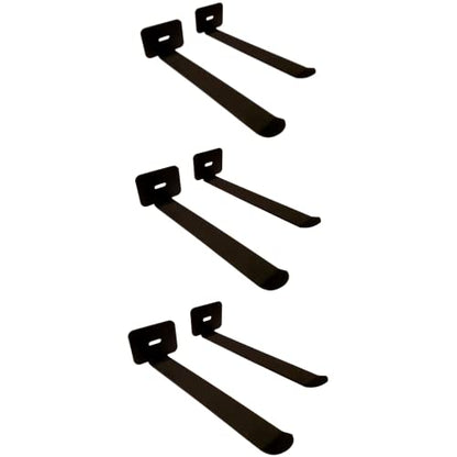 IRON AMERICAN Yoga Mat Hanger - Adjustable Hooks for Exercise Mats, Foam Rollers & Gym Equipment Storage - Wall Mounted - Hardware Included - (6.75" x .75") - American Steel - style: 3-PAIR