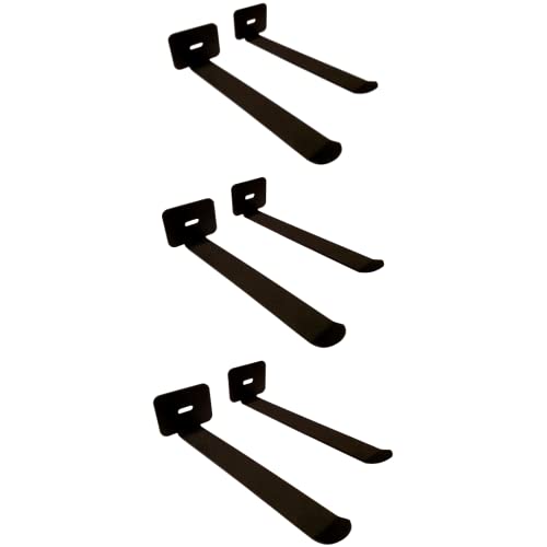 IRON AMERICAN Yoga Mat Hanger - Adjustable Hooks for Exercise Mats, Foam Rollers & Gym Equipment Storage - Wall Mounted - Hardware Included - (6.75" x .75") - American Steel - style: 3-PAIR