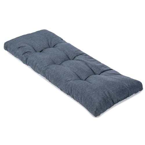 Non-Slip Tufted Bench Cushion - Thick & Durable Foam Seat Pad for Indoor Outdoor Furniture, Piano Bench, Porch Swing, Chair Cushion (Grey, 45x18 Inch (Pack of 1)) - color: Grey, size: 45x18 Inch (Pack of 1)