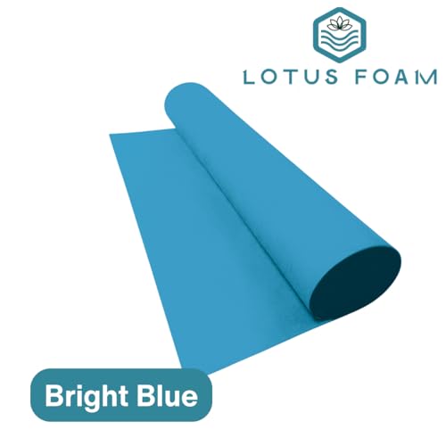 LotusFoam EVA Foam Sheet 3mm – 44"x 85" Craft Foam for Cosplay, Costumes & DIY, High Density 130 kg/m3, Heat Shapeable, Paintable, 35 Colors (Bright Blue) - Bright Blue - color: Bright Blue