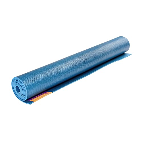 Hugger Mugger Tapas Travel Yoga Mat - Super Portable and Durable, Textured Sticky Surface, May be Folded or Rolled, Packable, Economical - color: Blue