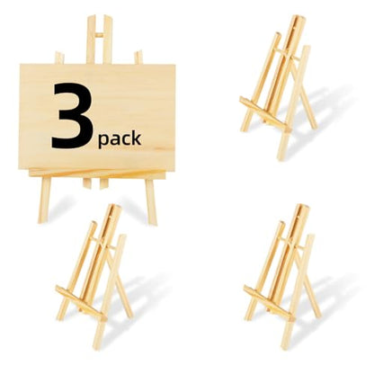 3 Pack16 x7.7 Wooden Easel,Easel Stand for Painting | Tabletop Easel for Artist/Students/Beginners, Portable Canvas Photo Picture Sign Holder - style: 16'' - 3 PK