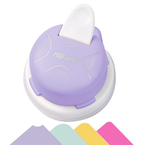 Kaluofan Corner Rounder Punch, 2024 Upgraded 4 in 1 Corner Punch (Inside Rounded Corner+R4mm+R7mm+R10mm), Paper Corner Rounder, Punches for Crafts, DIY Projects, Photo, Card, Scrapbooking Making - color: Purple