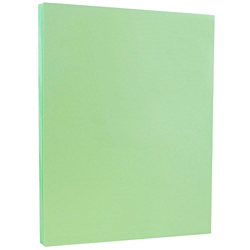 JAM Paper® Vellum Bristol Cardstock - 8.5" x 11" - 67 lb Green - 50/Pack - color: Green, size: 8.5" x 11"