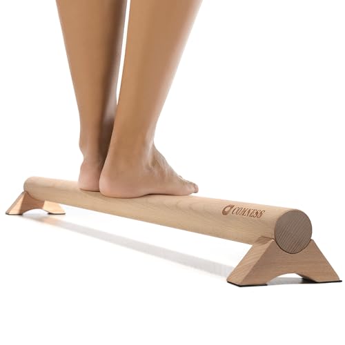 Versatile 40 Inch Beech Wood Balance Beam for Home Use - Enhance Balance, Ankle Strengthener Foot Exerciser for Sprained, Physical Therapy Purposes for Plantar Fasciitis Relief - color: Wood