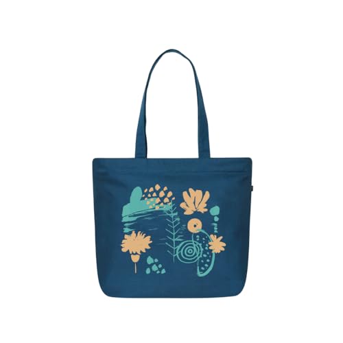 Ecoright Aesthetic Canvas Tote Bag for Women Large Zipper Tote Bags with Pocket, Womens Tote Bag for Yoga, Work, Beach - color: Abstract Bloom
