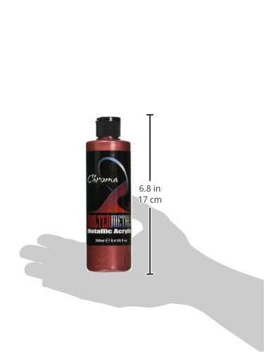 Chroma Molten Metals Acrylic Paint Set, 8.4 oz Bottle, Assorted Color, Set of 6 - 1442894