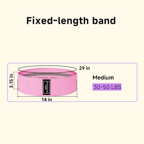 Resistance Bands, Fabric Workout Bands for Women & Men, Cloth Booty Resistance Loop Bands, Thick Squat Bands for Home Fitness, Gym, Yoga, Pilates for Butt Legs Thigh Hip Glute - color: Pink01