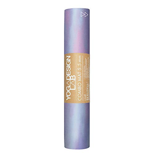 YOGA DESIGN LAB | The Combo Yoga Mat | 2-in-1 Mat+Towel | Eco Luxury | Ideal for Hot Yoga, Power, Bikram, Ashtanga, Sweat | Studio Quality | Includes Carrying Strap! - color: Breathe, size: 5.5mm