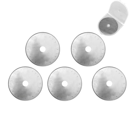 5pcs Rotary Cutter Blades Compatible with/Martelli/Dremel/Truecut, 2.36in/60mm Round Hole Fabric Rotary Cutter Replacement Blades for Quilting Sewing Arts Crafts Scrapbooking