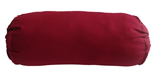 Saffron Burgundy Bolster Pillowcase - Neck Roll Round Bolster Cover for Bed Sofa Chair Couch Lounge Cotton 6" Diameter x 26" Long (15 cm Diameter x 66 cm Long) Removable Cover - size: 6x26"