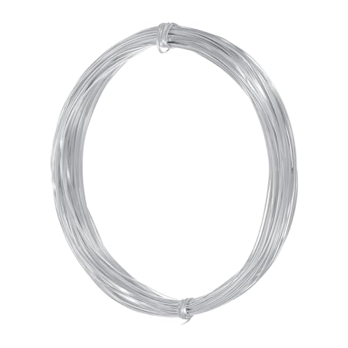 uxcell 1mm Aluminum Craft Flat Wire,66Ft 0.3mm Thickness Bendable Metal Floral Jewelry Beading Armature Wire for Sculpting Armature DIY Jewelry Making, Silver Tone - color: Silver Tone, size: 66Ft