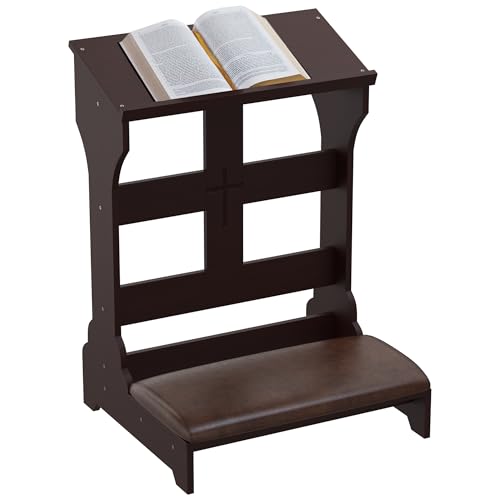 Wooden Prayer Bench for Kneeler Prayer, with Soft Cushion Pad