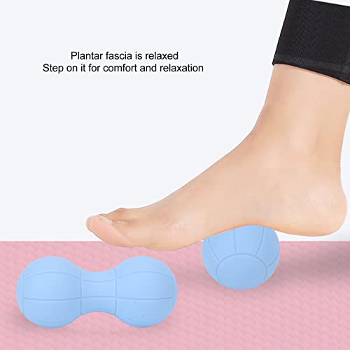 Uxsiya Double Deep Tissue Peanut Massage Ball Soft Silicone Massage Ball for Neck Back Legs Shoulders HIPS