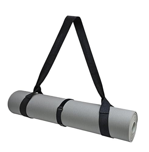 Adjustable Yoga Mat Strap Carrier, Thick Wide Yoga Mat Holder with Hook-and-loop fastener for yoga enthusiast, Travel Gym, Black Non-Slip Yoga Straps for Carrying Mats