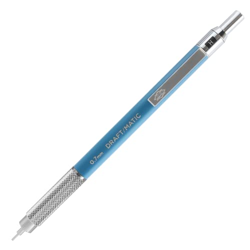 Alvin, Draft-Matic Mechanical Pencil, 0.3mm, Stainless Steel Drawing and Design Tool for Students and Professionals, Great for Drafting, Architecture, Engineering, and Art - color: Blue