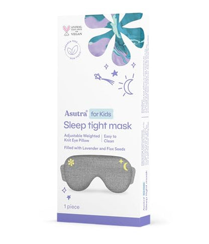 ASUTRA Kids Eye Pillow for Sleep, Gray Cotton Jersey