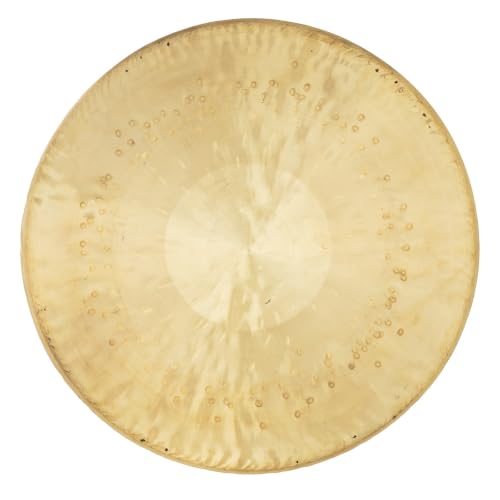 Unlimited White Gongs Includes Traditional Chinese Gong Mallet & Hanging Rope/Fully Lathed Bronze Gong with Rim/For Sound Healing, Meditation & Yoga/Small & Large Size Gongs Available - size: 12", style: 12"