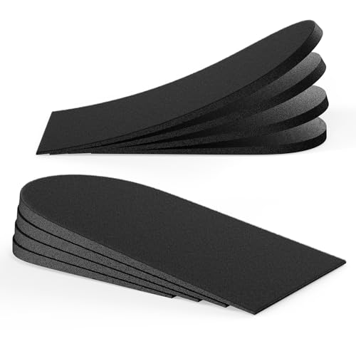 Adjustable Heel Lift Inserts for Shoes - Bukihome Orthopedic Shoe Lift for Uneven Legs 4 Layers Height Increase Insole for Heel Pain,Heel Spur,Achilles Tendonitis,Black,M,2Pairs - color: Black, size: Medium (Pack of 4)
