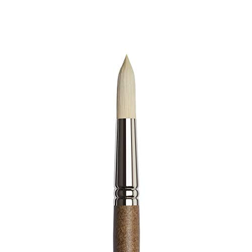 Winsor & Newton Artists' Oil Synthetic Brush, Filbert #1 | Synthetic Flagged Bristles, Excellent Color Carrying Capacity, Handmade in England, For Oil Paint - style: Filbert #1