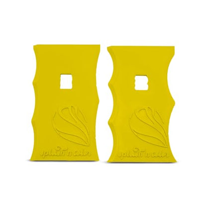 SplashNColor Pottery Ribs - ABS Clay Texture Ribs, Mud Throwing Tools, Ceramic Pottery Smoothing, Sculpting, Carving, and Trimming Tools for DIY Pottery Projects - Yellow - Set C - (2 Pack)