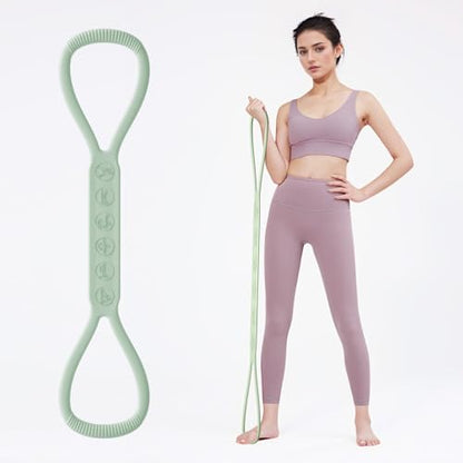 2026 Upgraded Figure 8 Resistance Band for Physical Therapy, Shoulder Back Arm Exercise Bands, 3 Resistance Levels for 15 25 35lb for Kids Adult Elderly - color: 35LB Green