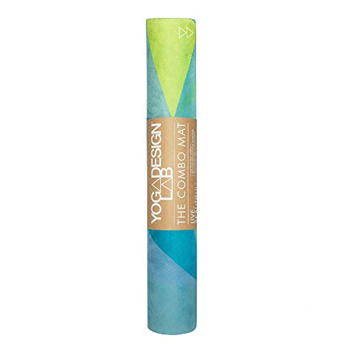 YOGA DESIGN LAB | The Combo Yoga Mat | 2-in-1 Mat+Towel | Eco Luxury | Ideal for Hot Yoga, Power, Bikram, Ashtanga, Sweat | Studio Quality | Includes Carrying Strap! - color: Geo, size: 3.5mm