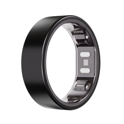 Reebok Smart Ring for Women or Men, Matte Black, Size 7 Fitness Ring | The Next Generation of Wearable Technology & a Fitness & Sleep Tracker That Monitors Wellbeing & Recovery - color: Black, size: 7