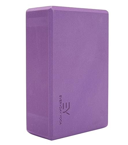 Everyday Yoga Premium Foam Block, 3in/4in/5in Thick, Multi Colors, 1 Block - color: Plum, size: 3 Inch Thick