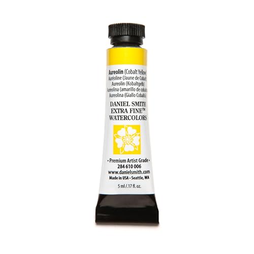 Daniel Smith Extra Fine Watercolor Paint, 5ml Tube, Aureolin(Cobalt Yellow), 284610006 - color: Aureolin (Cobalt Yellow)