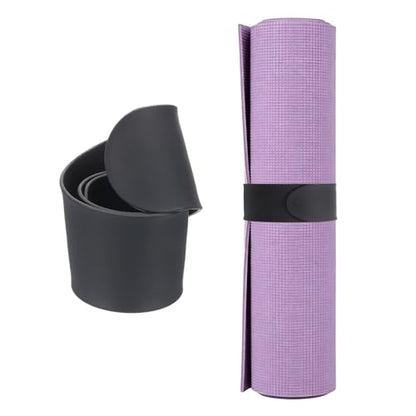 Yoga Mat Strap Slap Band, One Snap Yoga Mat Slap Band for Keep Mats Tightly Rolled Exercise Mat Sling Holder - color: Black