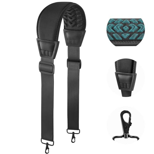 FIEIL 3D Air Cushion Ultra Comfortable Bag Strap, 67" Thicken Shoulder Strap with Double Adjustable Buckles and Metal Hooks, Ideal for Laptop Messenger Bag/Crossbody Bag(Reduced Stress)