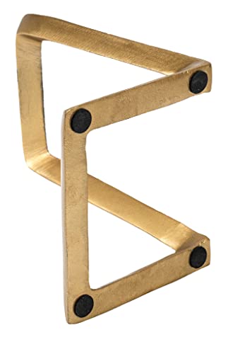 Red Co. 8” Decorative Metal Display Plate Stand and Art Holder Easel in Distressed Gold Finish - color: Gold