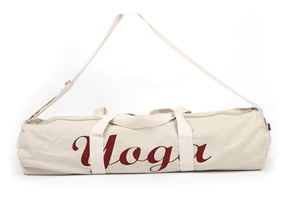 KNK Yoga Mat Bag, Cotton Canvas Carrier with Adjustable Strap