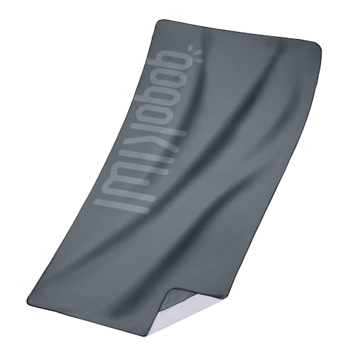 gogoKIWI Hot Yoga Mat Towel, 72 x 36 in, Corner Pockets, Slate Gray | Doubles as a hot yoga towel and Pilates towel, soaks up sweat, soft microfiber resists pilling, matches your mat - color: Slate Gray
