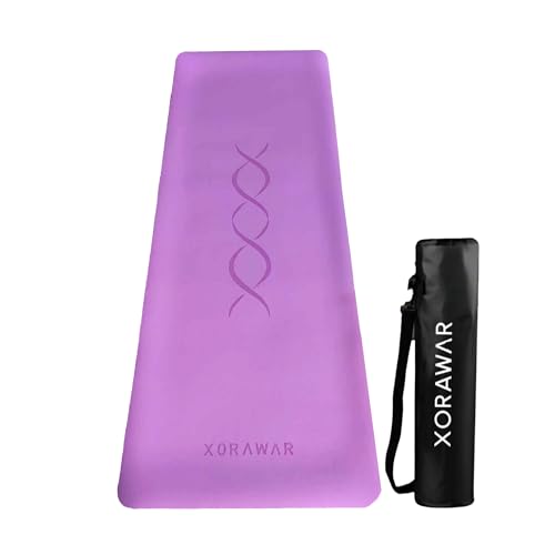 Natural Rubber Workout Mat with Bag | Thick Rubber mat 4.5 mm | Non Slip Yoga Mat Non Slip| Gym Mats for Home Gym Floor Mat, Home Exercise Mats for Home Workout Accessories, Fitness Mat, Workout Mats for Home Gym, Yoga Matt, Stretching Mat, Thick Exercise