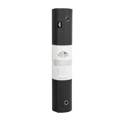 Mount Adams Vista Yoga Mat, 72"x24"x6mm Thick - color: Black with Grommets - 24 Inches