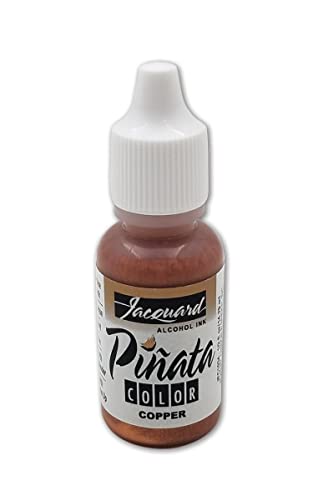 Jacquard Pinata Alcohol Ink - Copper - Professional and Versatile Ink That Produces Color Saturated and Acid-Free Results - 1/2 Fluid Ounce - Made in The USA - color: Copper, size: 1/2 fl oz