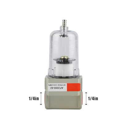Joyzan Water Oil Separator Filter, Air Compressor Replacement AF2000 | Pneumatic 1/4 inch NPT Inlet Outlet Particulate Airbrush Moisture Trap Cleaner Compressed in Line Dryer Fitting Paint Spray