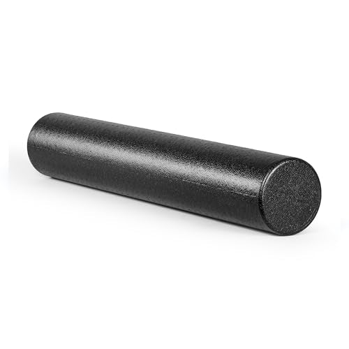 Tone Fitness High Density EPP Foam Exercise Foam Roller for Yoga, Pilates, Stretching, Massage, and Recovery | Multiple Sizes and Colors - color: Black, size: 36 Inch