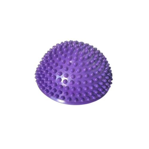 Half Balance Training Ball - Small PVC Semi-Round Stability Trainer with Textured Non-Slip Surface - Balance Board for Core Workouts - color: Purple