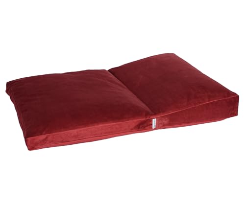 Meditation Cushion,Velvet Meditation Pillow and Zabuton 2-in-1 Portable Design(50 * 70CM). (Burgundy, Service H：9cm) - color: Burgundy
