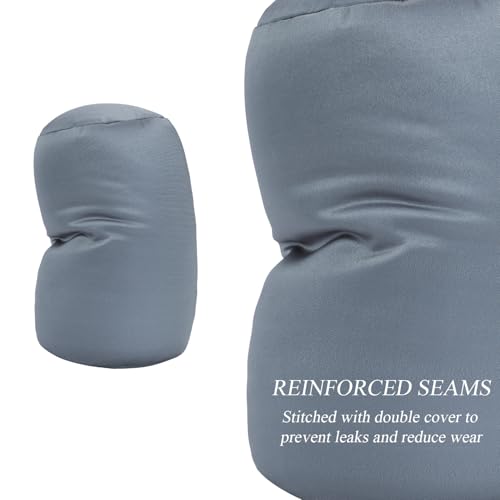 Microbead Bolster Tube Pillows with Double Cover, Squish Bean Bed Microbead Pillow Soft Neck Back Lumbar Support Smooth Cool Touch Comfortable Fabric (Dark Grey) - color: Dark Grey
