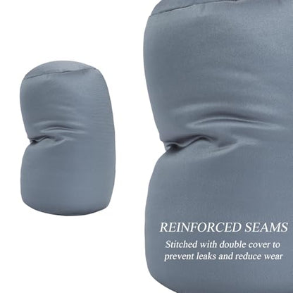 Microbead Bolster Tube Pillows with Double Cover, Squish Bean Bed Microbead Pillow Soft Neck Back Lumbar Support Smooth Cool Touch Comfortable Fabric (Dark Grey) - color: Dark Grey